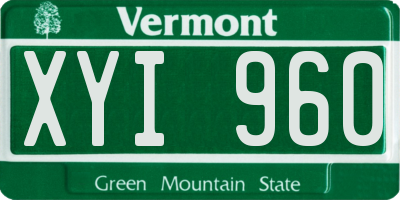 VT license plate XYI960