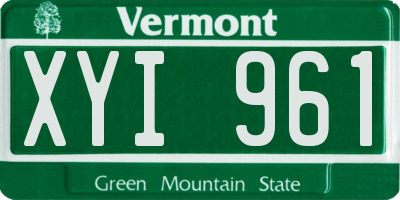VT license plate XYI961