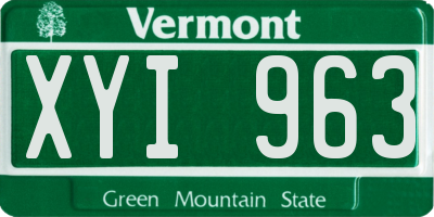VT license plate XYI963