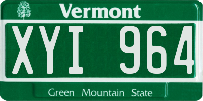 VT license plate XYI964