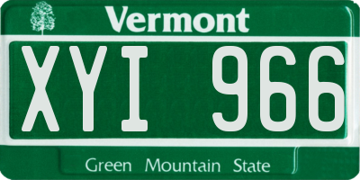 VT license plate XYI966