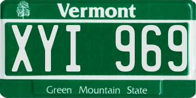 VT license plate XYI969