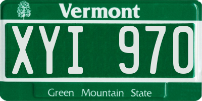 VT license plate XYI970