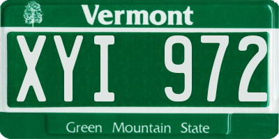 VT license plate XYI972