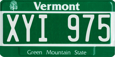 VT license plate XYI975