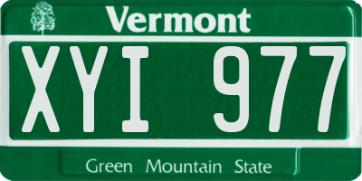 VT license plate XYI977