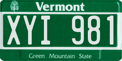 VT license plate XYI981