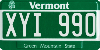 VT license plate XYI990