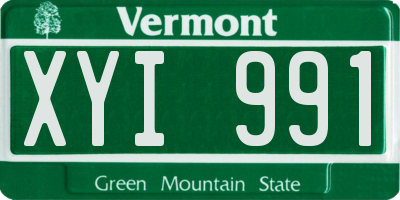 VT license plate XYI991