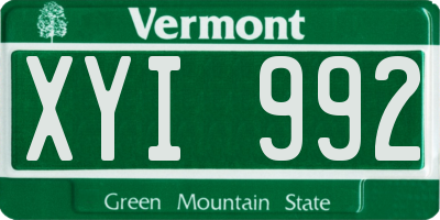 VT license plate XYI992