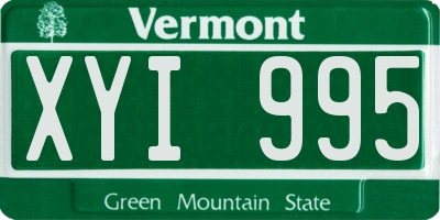 VT license plate XYI995