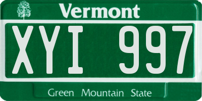 VT license plate XYI997