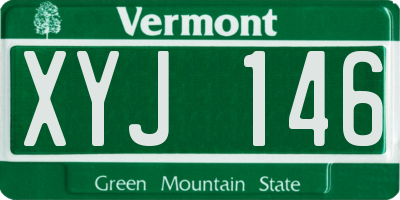 VT license plate XYJ146