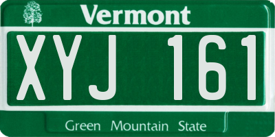 VT license plate XYJ161