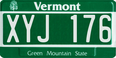 VT license plate XYJ176