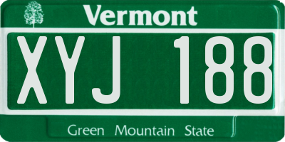 VT license plate XYJ188