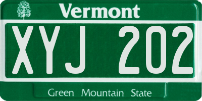 VT license plate XYJ202