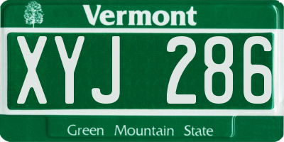 VT license plate XYJ286