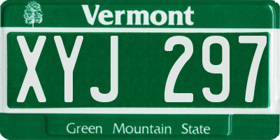 VT license plate XYJ297