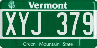 VT license plate XYJ379