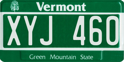 VT license plate XYJ460