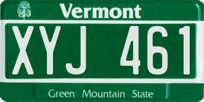 VT license plate XYJ461