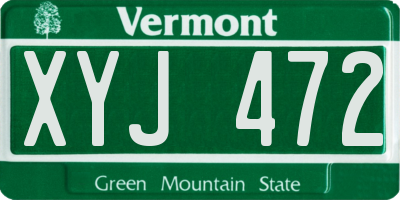 VT license plate XYJ472