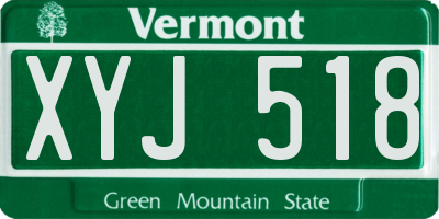 VT license plate XYJ518