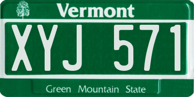 VT license plate XYJ571