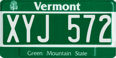 VT license plate XYJ572