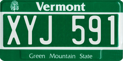 VT license plate XYJ591
