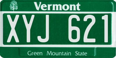 VT license plate XYJ621