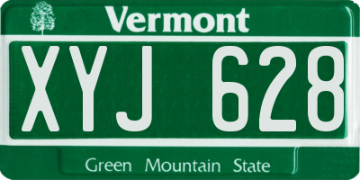 VT license plate XYJ628