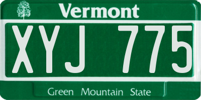 VT license plate XYJ775