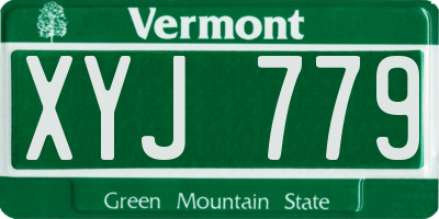 VT license plate XYJ779