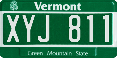 VT license plate XYJ811