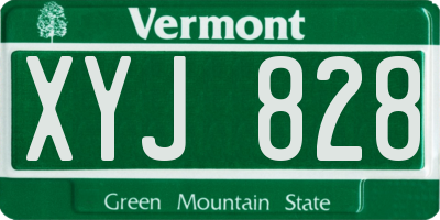 VT license plate XYJ828