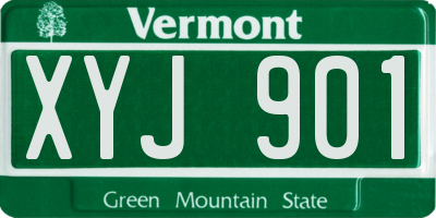 VT license plate XYJ901