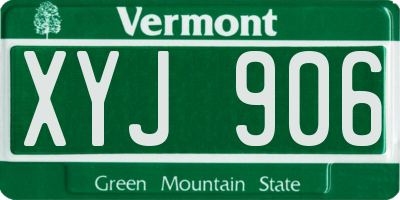 VT license plate XYJ906