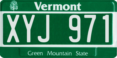 VT license plate XYJ971