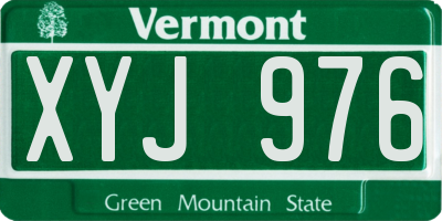 VT license plate XYJ976