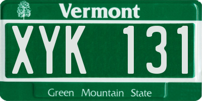 VT license plate XYK131