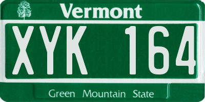 VT license plate XYK164