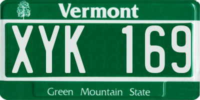 VT license plate XYK169