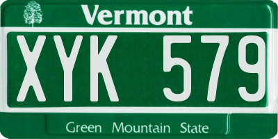 VT license plate XYK579