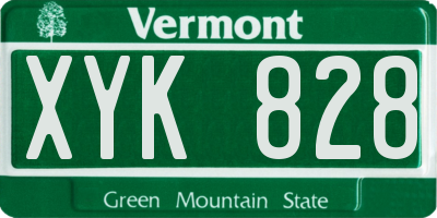 VT license plate XYK828