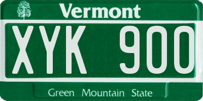 VT license plate XYK900