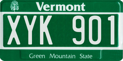 VT license plate XYK901