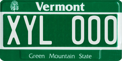 VT license plate XYL000