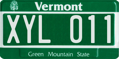 VT license plate XYL011